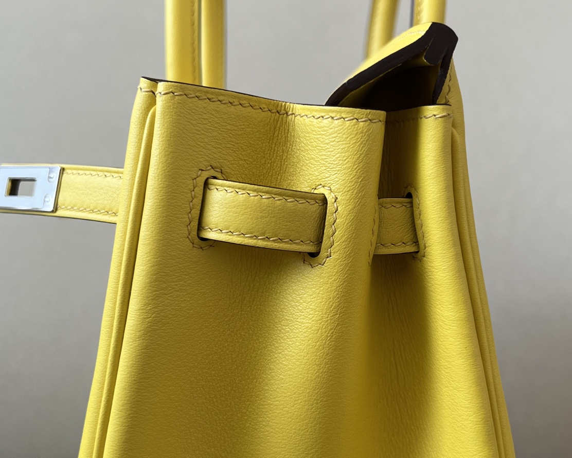 Hermes Birkin 30CM Swift Leather Handbag Lemon Yellow